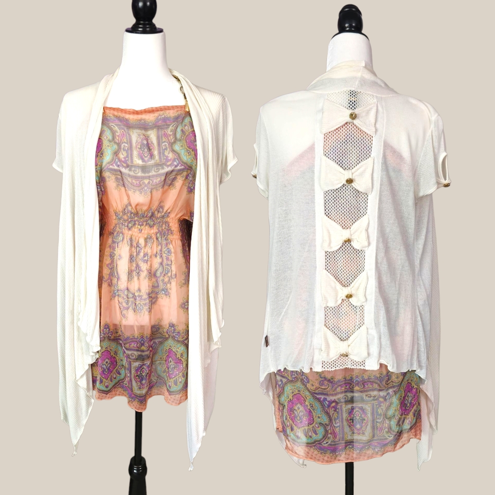 d.i.a Gyaru Cream Bow Shawl Top One-Size Japan
